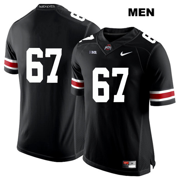 Ohio State Buckeyes Men's Robert Landers #67 White Number Black Authentic Nike No Name College NCAA Stitched Football Jersey XN19Z55MS